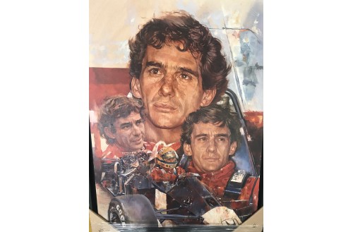 AYRTON SENNA UNIQUE PAINTING C. WARWICK